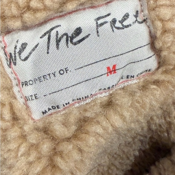 Free People Holly Sherpa Denim Jacket Women’s M - Picture 7 of 8